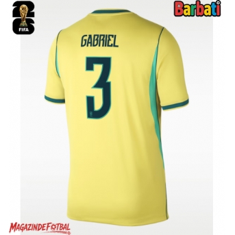 Brazilia Gabriel Magalhaes #3 Tricou Fotbal Replică Mondial 2026 Barbati Acasa